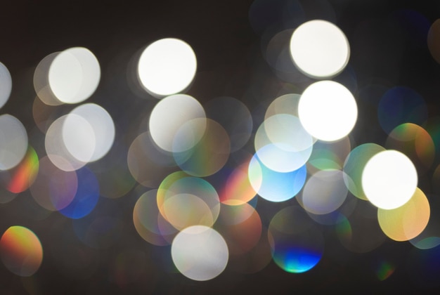 Free photo warm golden bokeh lights background