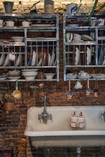 Wash basin in old kitchen