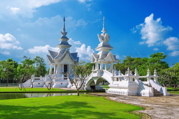 Wat Rong Khun temple (White Temple) in CHIANG RAI, THAILAND.