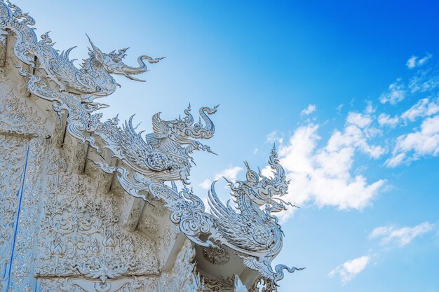 Wat Rong Khun temple (White Temple) in CHIANG RAI, THAILAND.