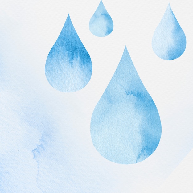 Free Photo water drop with blue background watercolor illustration