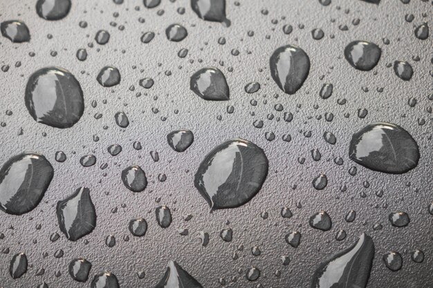 Water drops on black blackground .