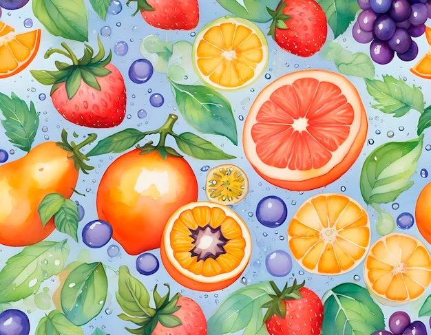 Free Photo watercolor assortment of fruits