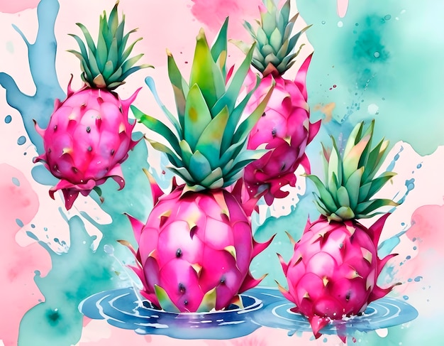 Free photo watercolor assortment of fruits