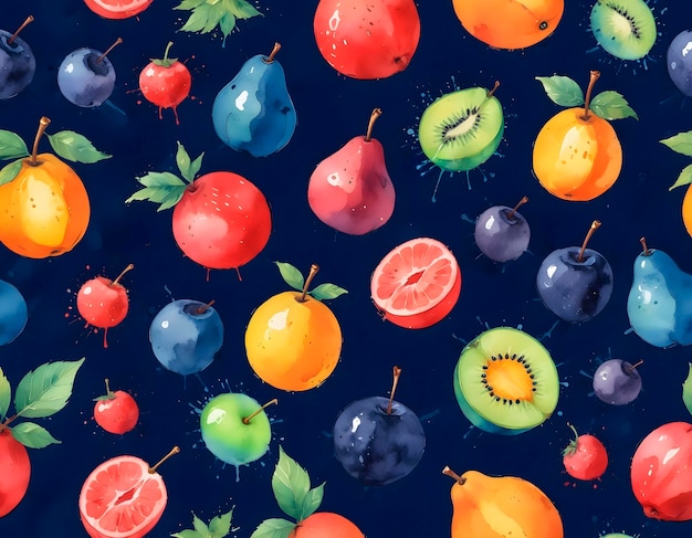 Free Photo watercolor assortment of fruits