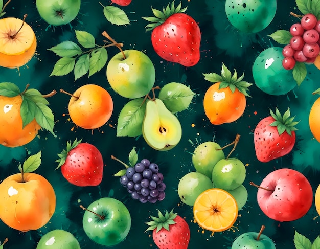 Free photo watercolor assortment of fruits