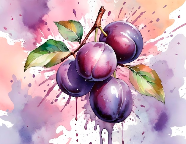 Free photo watercolor assortment of fruits