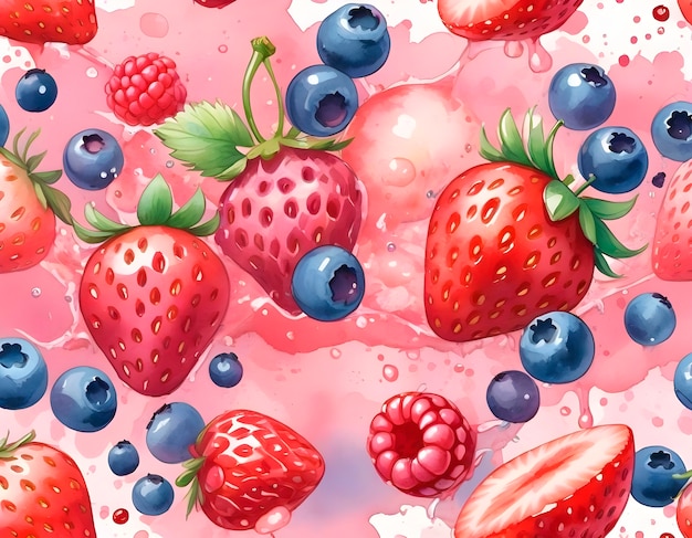 Free photo watercolor assortment of fruits