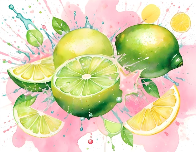 Free Photo watercolor assortment of fruits