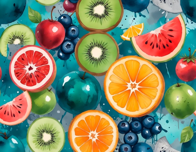 Free Photo watercolor assortment of fruits