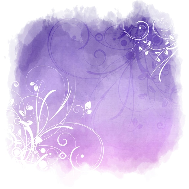 Free photo watercolor background with floral design