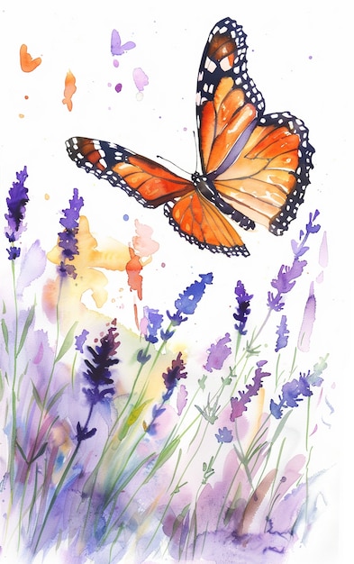 Free Photo watercolor butterfly illustration