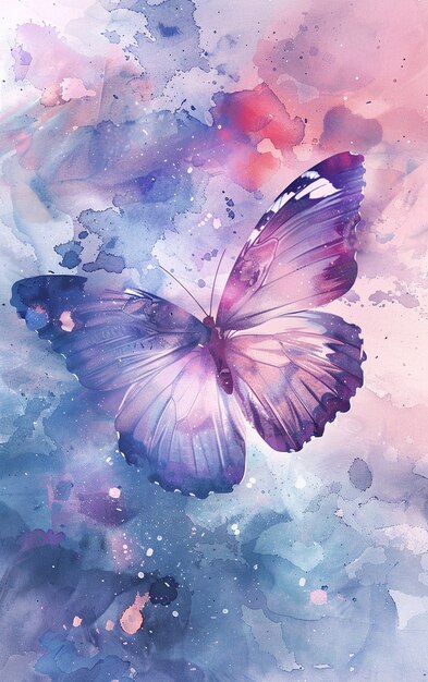 Watercolor butterfly illustration