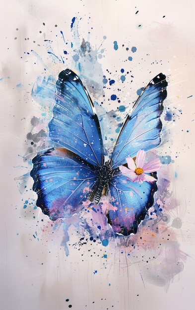 Watercolor butterfly illustration