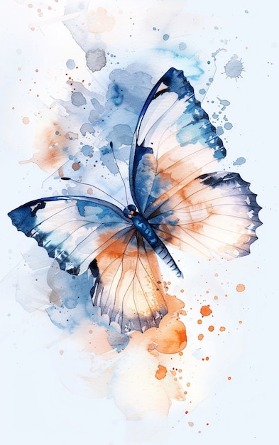 Watercolor butterfly illustration