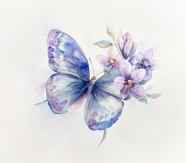 Free photo watercolor butterfly illustration