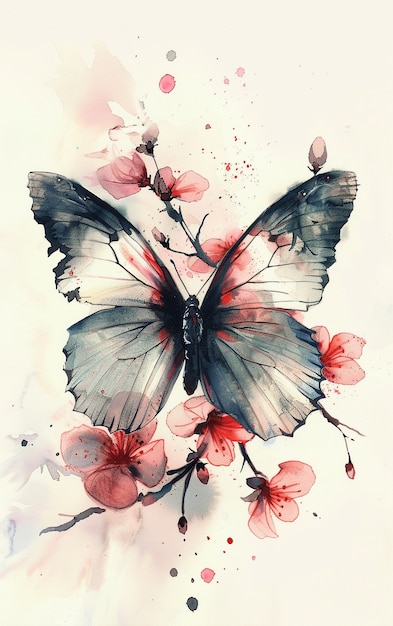 Free Photo watercolor butterfly illustration