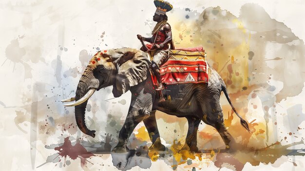 Free Photo watercolor elephant illustration