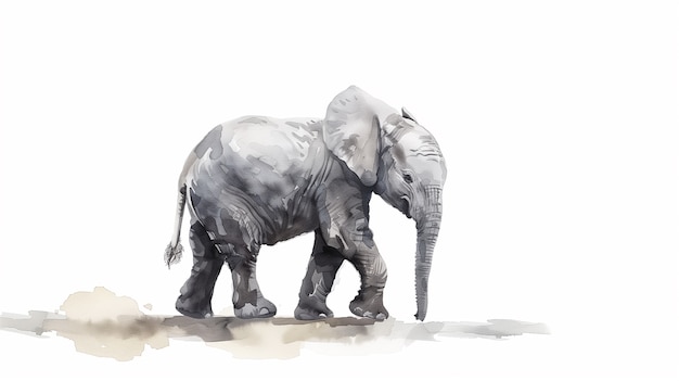 Free photo watercolor elephant illustration