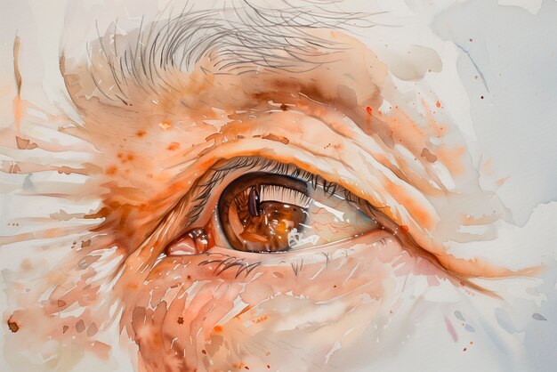 Watercolor eyes illustration