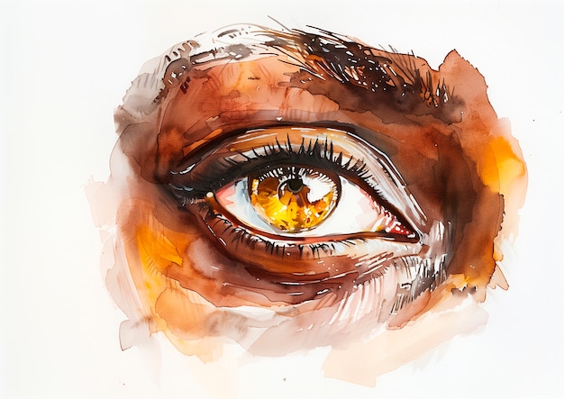 Free Photo watercolor eyes illustration