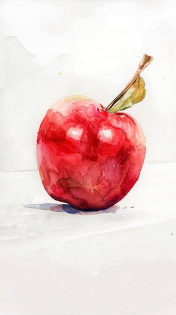 Free photo watercolor illustration of apple