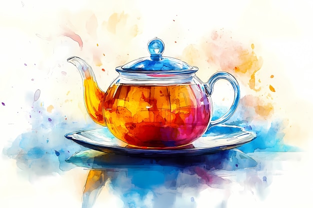 Free Photo watercolor pottery illustration