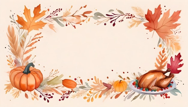 Free Photo watercolor thanksgiving tradition