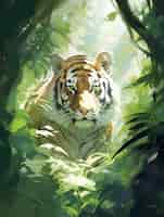 Free photo watercolor wildlife animal illustration