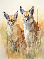 Free photo watercolor wildlife animal illustration