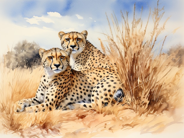 Free photo watercolor wildlife animal illustration