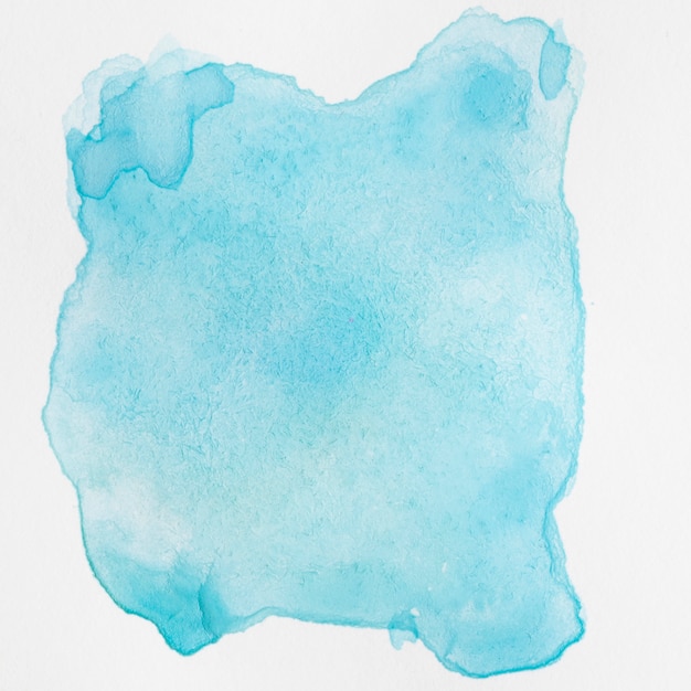 Watercolour liquid blue splashes on white background