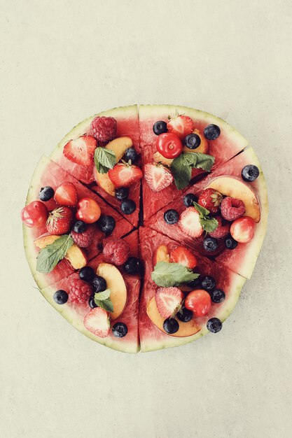 Watermelon pizza