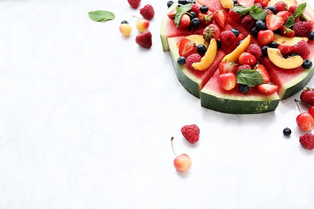 Watermelon pizza