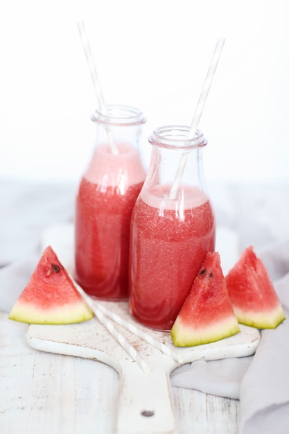 Watermelon smoothie, summer refreshing drink