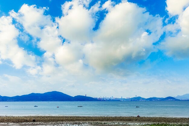 wave water beautiful blue sky skyline