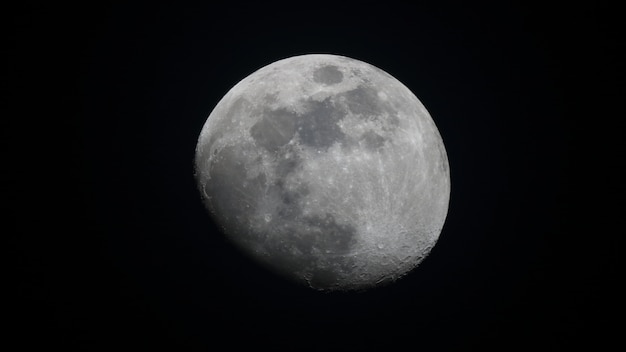 Free Photo waxing gibbous moon