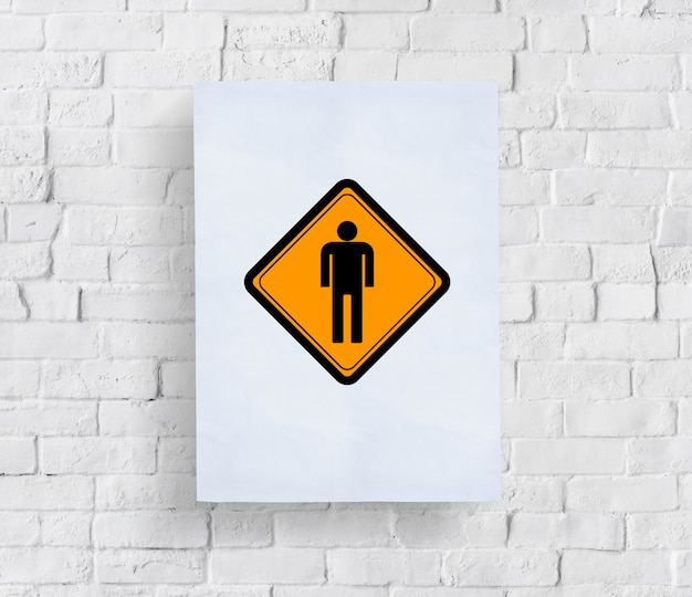 Free photo wc toilet restroom men sign