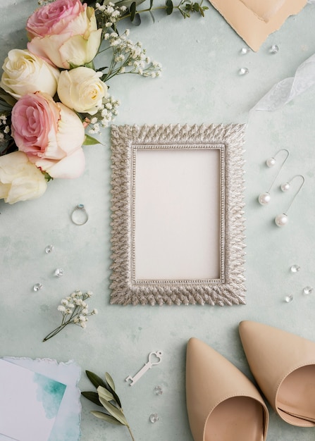 Free photo wedding accessories and frame