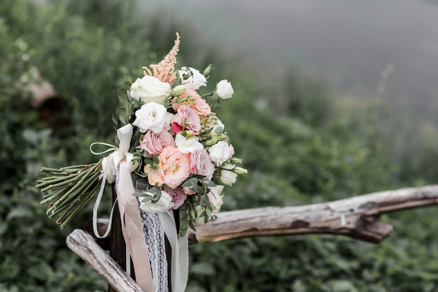 Free photo wedding bouquet in the nature