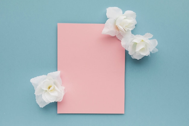 Wedding card with flowers