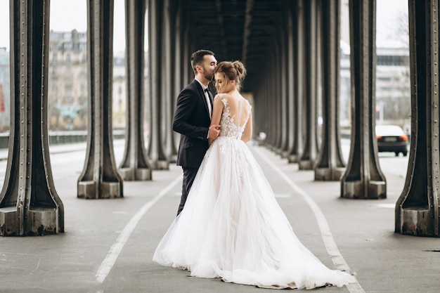 Wedding couple in France