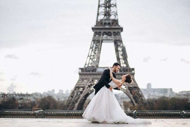 Wedding couple in France