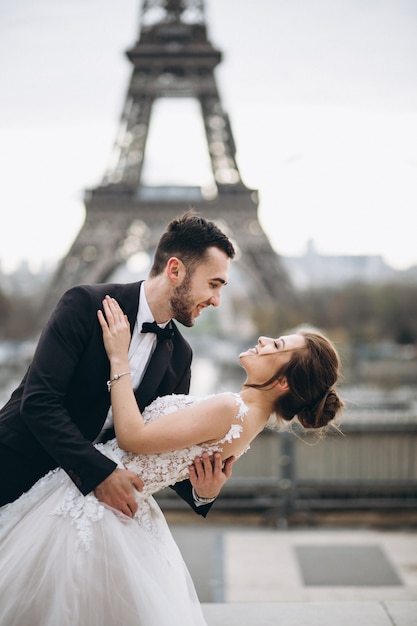 Free Photo wedding couple in france