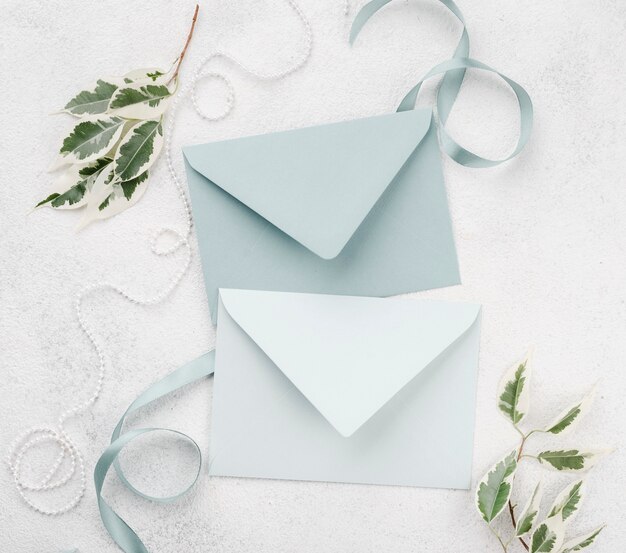 Wedding invitation envelopes concept