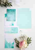 Free photo wedding invitations on table