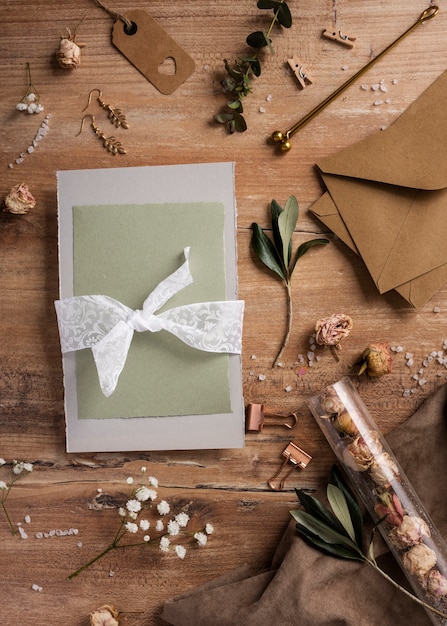 Free photo wedding ornament and card