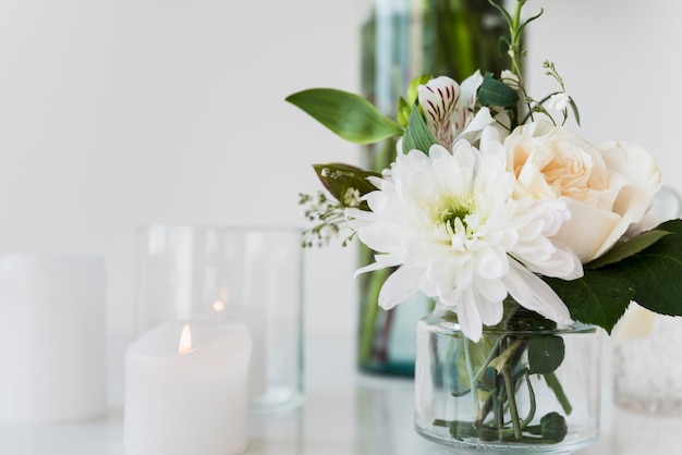 Wedding still life with glasses