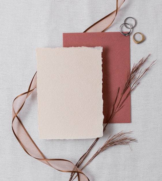 Free Photo wedding still life with rings