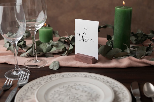 Wedding table number decoration